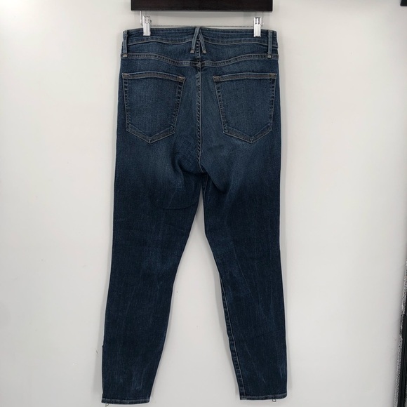 GOOD AMERICAN Good Waist Jeans 10 30 Exposed Zipper Stretch Denim Ankle Zip Blue - Picture 5 of 11